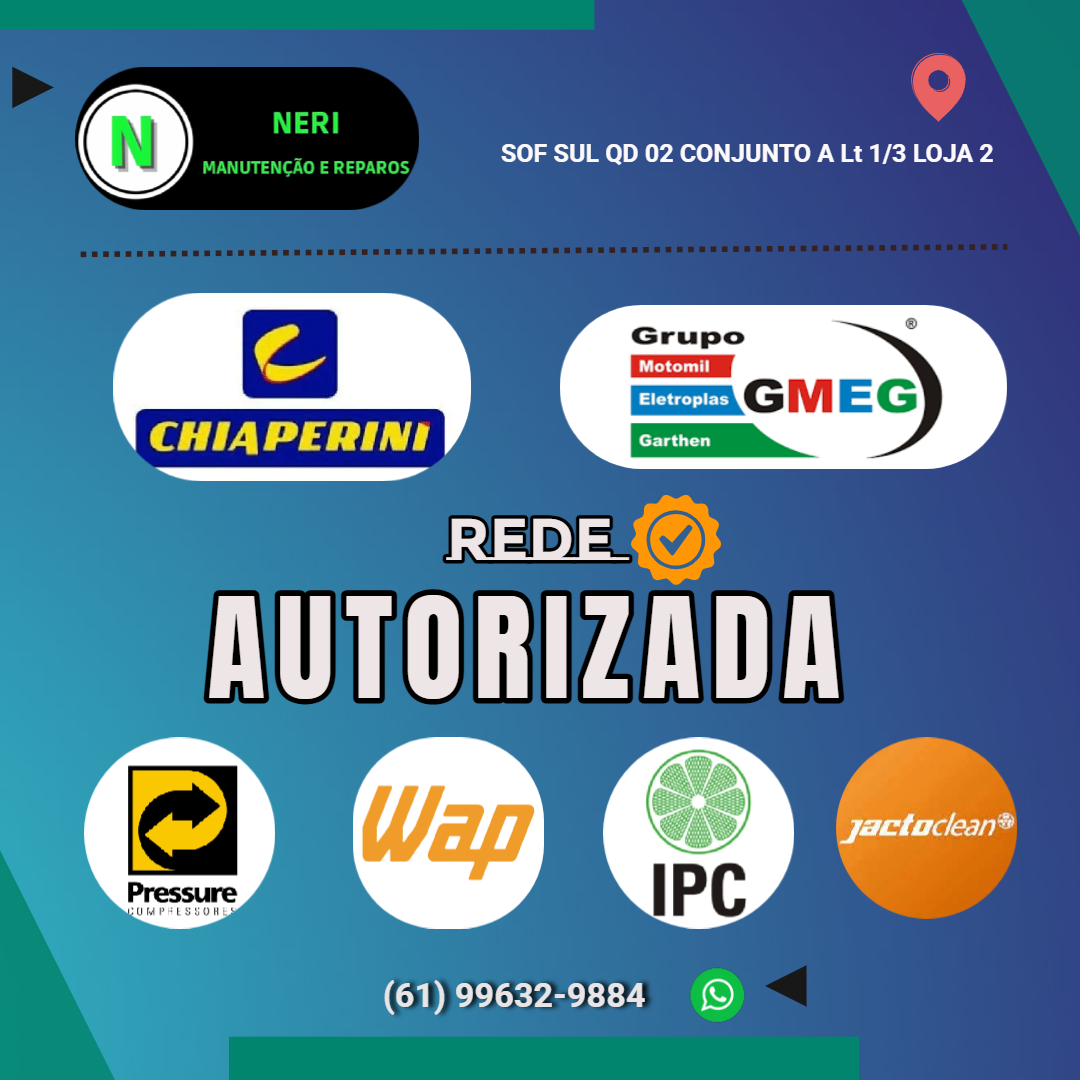 Rede Autorizada Chiaperini, Motomil, Pressure, Wap, IPC, Jacto